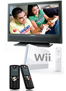 32 Zoll LCD-Fernseher + Nintendo Wii + 2 Motofone F3