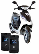 Handy Bundle 50 ccm Motorroller + 2 RAZR V3