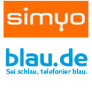 simyo logo und blau.de logo